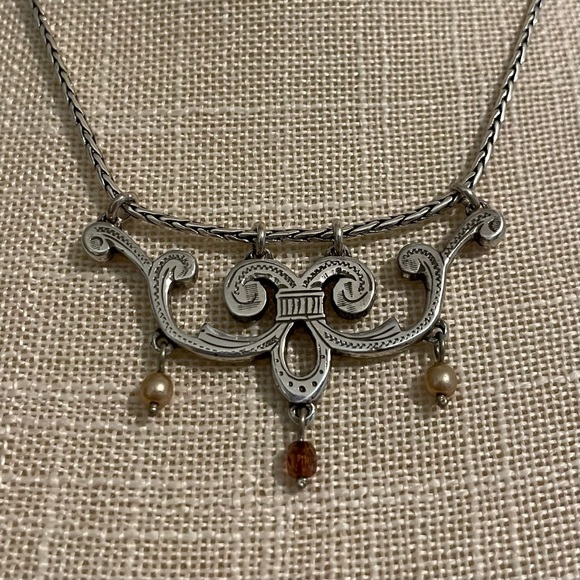Brighton Jewelry - Brighton Silver Necklace with Bonus Silver Half Heart Necklace